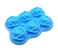 6 griglie di rosa stampo di ghiaccio - vassoio di ghiaccio in silicone | Stampo per sapone per torta da cucina a rilascio facile | Vassoi di congelatore riutilizzabile per il caffè da tè da cocktail
