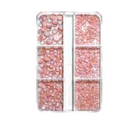 6 griglie rotonde strass unghie pietre diamanti cristallo per manicure forniture d'arte accessori cristalli strass kit per arte