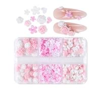 6 Griglie Unghie Heart Fascino In Resina Resina Adorabili Fiori Artistici Arte Decorazioni Artistiche Per Acrilico