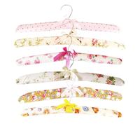 6 grucce imbottite da donna, spesse e imbottite, 38,1 cm, motivo floreale, senza urti, grucce per maglioni, appendiabiti in tessuto imbottito