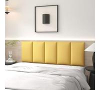 6 imbottiture da parete per testiera 3D autoadesiva autoadesiva imbottita per autismo, sala giochi e asilo, giallo, 60 x 25 cm, 4 pezzi