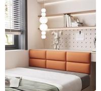 6 imbottiture da parete per testiera 3D, autoadesive, per autismo, sala giochi, asilo, arancione, 60 x 25 cm, 4 pezzi