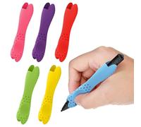6 impugnature per penne in silicone, texture antiscivolo per scrittura e disegno, design a doppia testa adatto per destrorsi e mancini