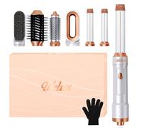 6 in 1 Airstyler, UKLISS Spazzola Asciugacapelli con Hair Dryer, Airflow Arricciacapelli Automatico, Thermal Brush, Spazzola Lisciante, Spazzola ad Aria Calda, Regali Set per Donne Styling (Bianco)