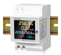 6 in 1 Contatore Energia Elettrica Monofase, AC 40-300V 100A Multifunzione Misuratore Consumo Elettrico Amperometro Voltmetro DIN Misuratore di Elettricità con Display LCD