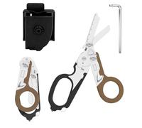 6 In 1 Forbici Pieghevoli, Forbici Soccorso, Pinze Tattiche Pieghevoli Con Taglierina Cinghia E Interruttore Vetro Per Soccorso (Marrone scuro)