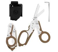 6 In 1 Forbici Pieghevoli, Forbici Soccorso, Pinze Tattiche Pieghevoli Con Taglierina Cinghia E Interruttore Vetro Per Soccorso (Marrone)