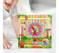 6 in 1 giocattoli in legno Montessori Calendario per l'apprendimento del