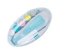 6 in 1 Lima per Tagliaunghie Elettronica per Bambini Set di Tagliaunghie per Testine di Smerigliatura Sicure per Manicure per Neonati (Blu)