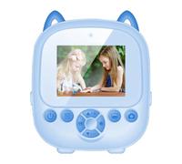 6 in 1 mini fotocamera di stampa istantanea, fotocamera di stampa Thermal wireless con stampa fotografica HD ricaricabile di tipo C for regali di compleanno di Natale blu nessuna scheda di memoria