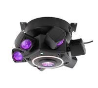 6 in 1 Moving Head Luce da palcoscenico con telecomando - Luci girevoli a 540° con LED RGBW, laser e stroboscopio per DJ, discoteca, club e feste a casa | DMX512, controllo vocale, attivato sonoro