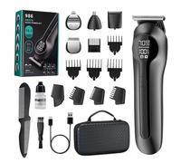 6 in 1 Multi funzionale Parrucchiere Display Digitale Potente Elettrico Push Clipper Rasoio Naso Capelli Trimmer Rimovibile Acqua Lavabile Tipo C Ricarica Con Scatola di Immagazzinaggio per Taglio di
