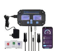 6 in 1 Multiparametro Tester del pH: pH/EC/TDS/Sale/SG/Temperatura con Senza fili Wi-Fi Monitoraggio attraverso Mobile APP Facile 3 Punti Calibrazione per Stagni per pesci, Acquari, Coltura Idroponica