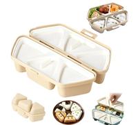 6 in 1 Onigiri Mold, 6 in One Onigiri Mold, Triangle Rice Ball Molds, 6 at Once Cavity Press Onigiri Rice Balls, For Seaweed Rices Balls Sushi Musubi, Picnic Daily Storing Sushi (Beige)