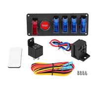 6 in 1 Pannello interruttore accensione auto corsa Kit controllo pulsante avviamento motore 12V