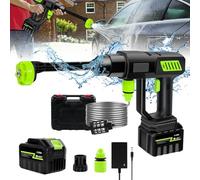 6 in 1 Pulitore ad alta pressione senza fili, 21 V 980 PSI Pistola ad alta pressione a batteria, portatile con batteria e caricabatterie, idropulitrice per auto, giardino, terrazza (1 batteria)