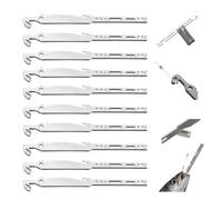 6-in-1 Stainless Steel Fishing Multi Tool Hook Remover and Knot Tyer，10pcs