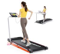 6 IN 1 Tapis Roulant Elettrico Piehevole, RUNIMON Tapis Roulant Salvaspazio, Inclinazione 9%, 12 km/h, 2.5HP, Tapirulan con 2 Display LED, APP, Due Modalità di Controllo