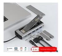 6-in-1 USB Type-C Docking Station Multi-Function Fast Charging Station
