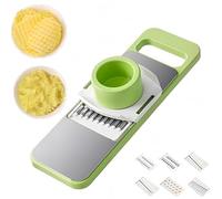 6-in-1 Vegetable Slicer, 6 in 1 Multifunctional Vegetable Cutter for Kitchen with 6 PCS Blades Hand Guard for Slicing Shredding