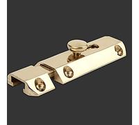 6 Inch 2 bulloni per porta in ottone lucido, chiusura a chiavistello scorrevole, resistente, di sicurezza, per il bagno, per fissare porte interne