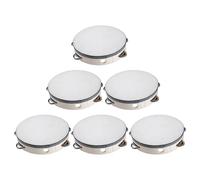 6 Inch Hand Tambourine Set - Pack Percussion Musical Drums For Adults And | Beginners, Portable Rhythm Instruments Classroom Dance Parties Yoga Sessions Entertainment Activities | Home School Music