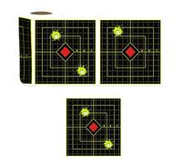 6-Inch Splatter Target Stickers | 100-Pack Fluorescent Yellow Adhesive Targets | Sticky For Professional Throwing Practice | Ideal For Paintballs Airsoft | Training Aid F́or Accuracy