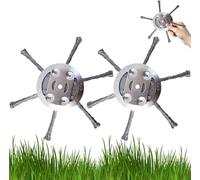 6 inch Steel Wire Brush Cutter Trimmer Head, Brush Cutter Strimmer Head, Wired Trimmer Head Replacement, Strimmer Attachments for Garden Moss Weed Rust Removal, Weed Eater (6 Head(2pcs))