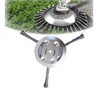 6 Inch Steel Wire Brush Cutter Trimmer Head, Steel Wire Trimmer Head for Weed Eater, Weed Wacker Attachments (A)