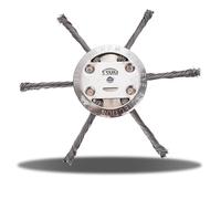 6 inch Steel Wire Rotary Brush Cutter Trimmer Head, Bore 0.2inch/5mm - Weed Wacker Replacement Heads, UniVersal Steel Wire Trimmer Head (Style 2)