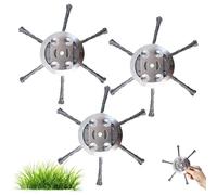 6 Inches Steel Wire Grass Trimmer Head, 2025 New Wire Trimmer Head Replacement for Electric Battery Powered, Cordless StringTrimmer, Weed Eater, Metal Weed Eater Blade (6 Blade,3Pcs)