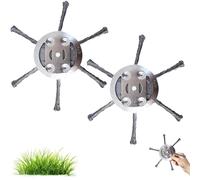 6 Inches Steel Wire Grass Trimmer Head, 2025 New Wire Trimmer Head Replacement for Electric Battery Powered, Cordless StringTrimmer, Weed Eater, Metal Weed Eater Blade (6 Blade,2Pcs)