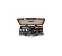 Beta 920TX/C17 - Assortimento di 6 inserti per avvitatori 6 chiavi a bussola 5 chiavi a bussola maschio e 4 accessori, per viti con impronta Torx in cassetta di lamiera