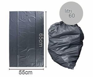 6 KG SACCO SACCHI BUSTE SPAZZATURA IMMONDIZIA 55X65 NERO 180 PZ EX. SPESSO 024