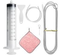 6 Kit Pulizia Frigorifero,Kit di Pulizia del Foro di Scarico,Kit Pulisci Tubi Frigorifero,Spazzola,Siringa da 100ML,Tubo Pulizia Frigorifero,Raschietto Frigorifero,Insertis di Foro di Scarico