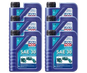 6 L Liqui Moly Marine Singolo Grado SAE 30 ACEA E2 API SJ CF CF-4 MAN VOLVO