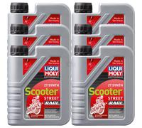 6 L Liqui Moly olio motore Moto 2Takt Synth Scooter Street Race Api TC Iso L-EGD