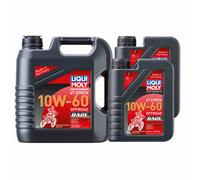 6 L Liqui Moly Olio Motore Moto 4T 10W-60 Sintetico Offroad Race API SN PLUS