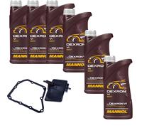 6 L MANNOL Dexron VI DENCKERMANN Filtro Olio Cambio Per Opel Saab YS3F 1.8 T 2.0