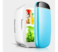 6 L Mini Frigo Frigorifero Portatile Riscaldatore per Alimenti E Bevande Impianto Termoelettrico per Auto, Case, Uffici E Dormitori Alimentato AC/DC (Color : Blue)