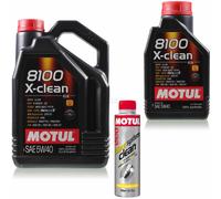 6 L MOTUL 8100 X-CLEAN 5W-40 Olio Motore 300ml Diesel System Clean 11272097
