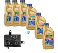 6 L RAVENOL ATF T-WS Liquido Trasmissione Automatico + Filtro Cambio per VW