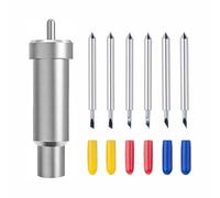 6 lame da taglio con supporto compatibili con Cricut Maker, Explore Air 2/3, punte di ricambio in carburo (30, 45, 60 gradi) per progetti in vinile, carta e tessuto