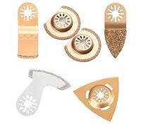 6 lame per sega a semicerchio, in metallo, per smeriglio oscillante, multiuso, accessorio oscillante per triclo Fe- in Multi- mas-t er Bosch Sch-le-fer (oro)