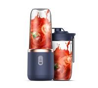 6 lame Spremiagrumi elettrico Tazza 2 tazze per viaggi Spremiagrumi portatile Mixer Carica USB Succo di frutta fresca Frullatore personale Frullato