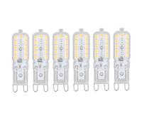 6 Lampadine a LED G9, 5 W, Copertura Trasparente, Lampadina Dimmerabile, Lampada da Soffitto, Lampada da Parete, Adatta per la Sostituzione della Lampadina (Luce bianca 220-240 V)