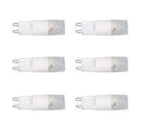 6 Lampadine LED G9 a Risparmio Energetico, Luce Fredda e con Interfaccia Generale e Dissipazione del Calore a 360°, 220 V, 2 W.