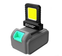 6 lanterne LED portatili da 14 W compatibili con batterie da 20 V per utensili elettrici da 21 V, presa regolabile per attività all'aperto e di ispezione (4 pezzi)