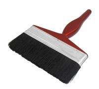 6 " largo Borgogna manico legno setole piatte muro dipinto vernice spazzola