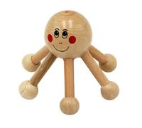 6-Leg Handheld Wood Massager - Spider Head Scratcher, Portable Manual Scalp Relaxing Tool, Deep Tissue Trigger Point | Lightweight Body Massage Equipment For Leg Waist Arm Neck Offic
